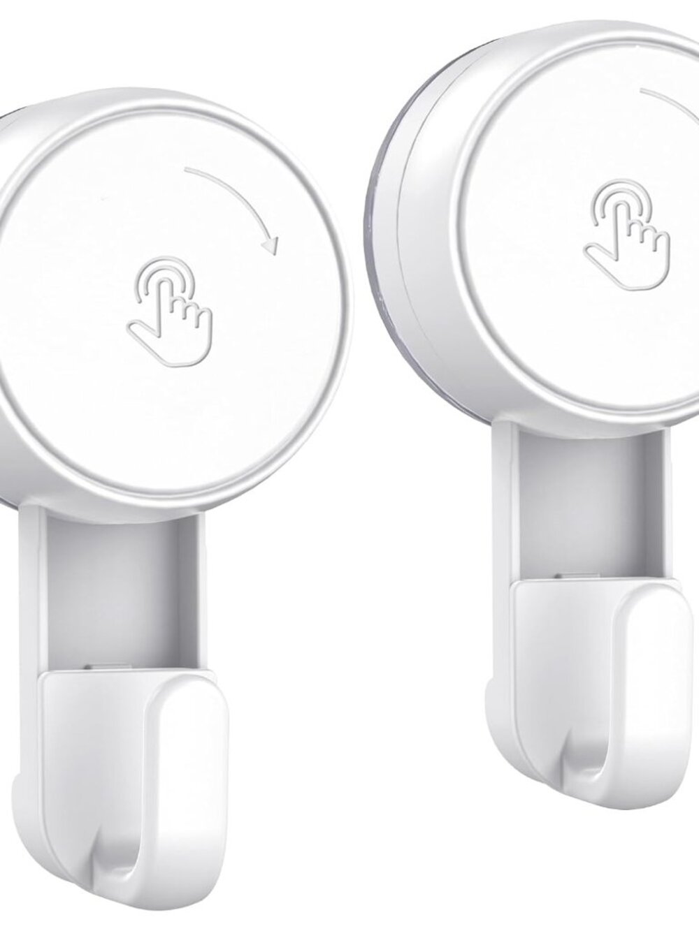 Heavy Duty Waterproof Shower Hooks 2 Pack - Suction Hook, No Drill Damage-Free R